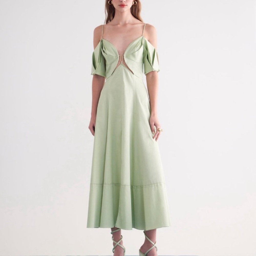NWT Cult Gaia Dina Dress in Light Sage Sz 6.
